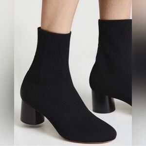 Vince Black Ribbed Boots